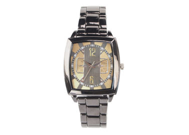 Mewah Rectangular Air Resistance Logam Wrist Watch Untuk Pria / Wanita