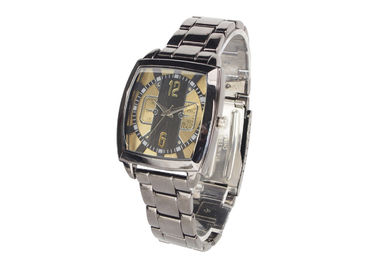 Mewah Rectangular Air Resistance Logam Wrist Watch Untuk Pria / Wanita