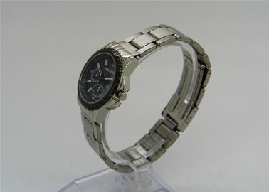 tangan bercahaya Bisnis Logam Jepang Analog Quartz Watch dengan kaca kubah