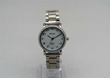 Lady Jepang analog Gerakan Logam Strap Tonton hitam panggil bermotif kasus finish
