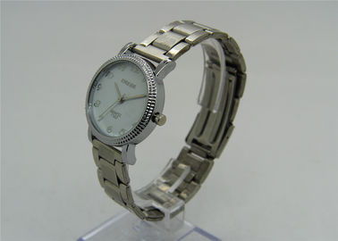 Lady Jepang analog Gerakan Logam Strap Tonton hitam panggil bermotif kasus finish