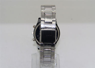 Zinc Alloy Putaran Logam Wrist Watch Analog dengan tali stainless steel