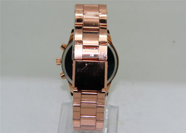 Rose emas Logam Strap Perhiasan / Analog Quartz Perhiasan 1ATM Waterproof