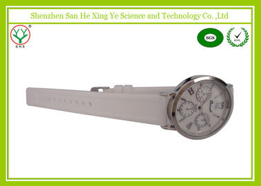 Putih Gelang jam 1 - 3 ATM Silicone Strap Jam For Ladies Logo Debossed