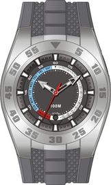 Silicon Strap diri Mengkalibrasi Watches, Coolest Digital Watches Ganda Zona Waktu
