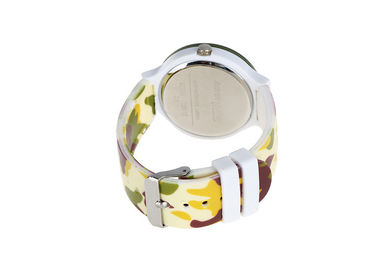 3 ATM PU Band Remaja Plastik Quartz Watch, Stainless Steel Kembali Kasus