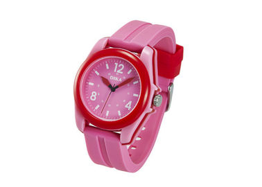 Bagus Red Waterproof Elektronik Plastik Quartz Perhiasan For Girls Disesuaikan