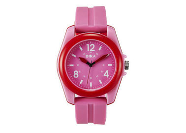 Bagus Red Waterproof Elektronik Plastik Quartz Perhiasan For Girls Disesuaikan