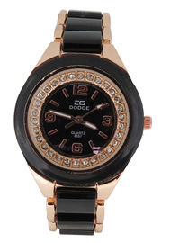 Tampilan Analog Hitam Jepang Movt Quartz Wrist Watches Perhiasan Trendy Unisex