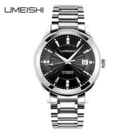 High end Stainless Steel QuartzWatch Kasus Dan Strap keras Kacamata Wrist Watch Untuk Pria