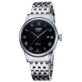 Baterai Jepang Dioperasikan Stainless Steel Quartz Perhiasan 50m Gaya Waterproof Bisnis