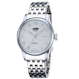 Baterai Jepang Dioperasikan Stainless Steel Quartz Perhiasan 50m Gaya Waterproof Bisnis