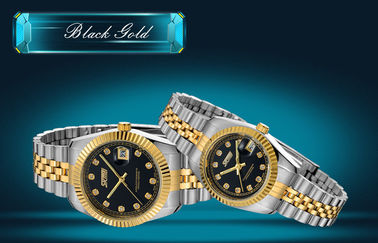 Pasangan terpanas Vogue Emas Stainless Steel Quartz Watches Movts Jepang Dengan Hadiah Terbaik Packing