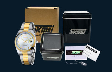 Waterproof Pria Dan Wanita Quartz Jam Stainless Steel Untuk Anniversary