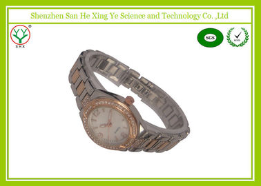 Mode Perak Jepang Gerakan Quartz Watch, Stainless Wrist Watches Baja