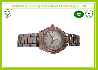 Mode Perak Jepang Gerakan Quartz Watch, Stainless Wrist Watches Baja