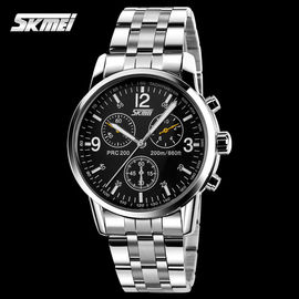 Elegan Stainless Steel Quartz Perhiasan 50m Tahan Air Untuk Bisnis Pria