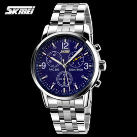 Elegan Stainless Steel Quartz Perhiasan 50m Tahan Air Untuk Bisnis Pria