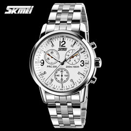 Elegan Stainless Steel Quartz Perhiasan 50m Tahan Air Untuk Bisnis Pria