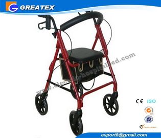 Ringan lipat rollator 4 roda walker, frame berjalan lipat untuk orang tua