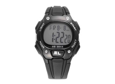 Hitam PU Waterproof Sport Perhiasan Untuk Man, toilet pria Chronograph Perhiasan