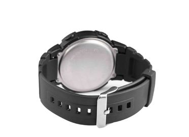 PU Kasus Anti - kejutan Hitam LCD Waterproof Sport Perhiasan / Mens Wrist Watch