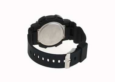 Red Dial 30 M Waterproof Digital Olahraga Perhiasan Stainless Steel Case PC Band