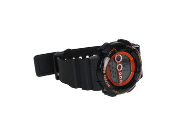 Red Dial 30 M Waterproof Digital Olahraga Perhiasan Stainless Steel Case PC Band