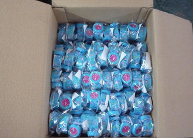 4-Color Printing Biru Slap Silicon Gel Wristband Watches putaran kasus 3.6cm (S) 4.4cm (L)
