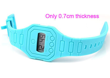 Kustom Tahan Air Biru Silicone Wristband Jam Promosi Hadiah