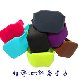 Waterproof Olahraga Silicone Wristband Watch, Touch Screen Led Perhiasan