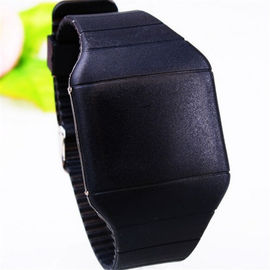 Mens kuning / Womens Olahraga Silicone Wristband Digital LED Layar Sentuh