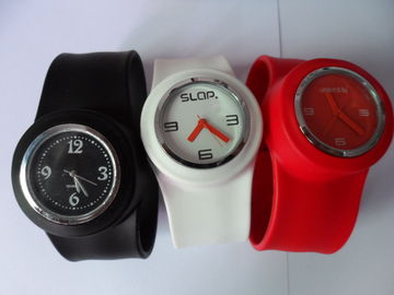 Fleksibel Anak Silicone Wristband Watch, Ringan Slap Perhiasan