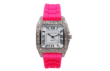 Lady 1 ATM Quartz menonton Bling Berlian Wrist Watches Silicone Gelang jam