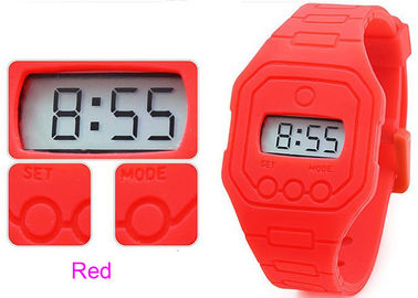 Nyaman Red Silicone Wristband Jam Water Resistant 1 ATM Atau 3 ATM