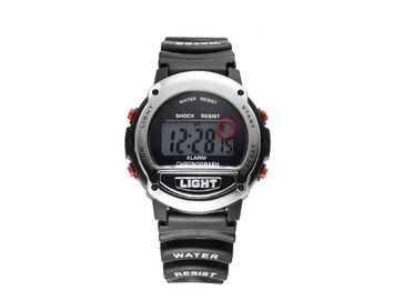 30M Water Resistant Digital Watches Multifungsi Untuk Anak, Black ABS Case