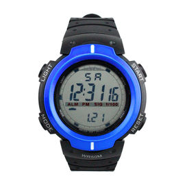 Unisex Mens Digital Sports Watches Dengan Plastik Kaca, Karet Strap Jam