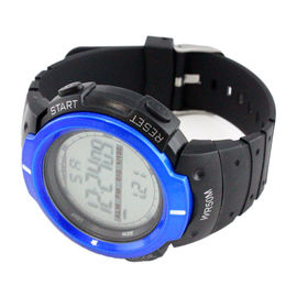 Unisex Mens Digital Sports Watches Dengan Plastik Kaca, Karet Strap Jam