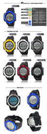 Unisex Mens Digital Sports Watches Dengan Plastik Kaca, Karet Strap Jam