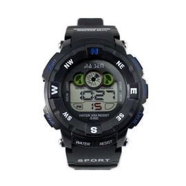 Hitam Multifungsi Digital Watches Alarm Clock dengan Hari dan Tanggal Untuk Anak-Anak