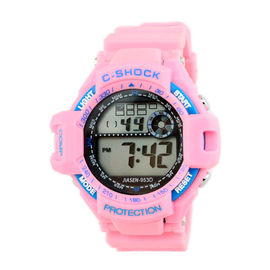 Silicone Waterproof Multifungsi Digital Sports Watches Mens Quartz Wrist Watch