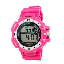 Colorful PVC Band Multifungsi Digital wanita Wrist Watch profesional