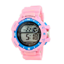 Colorful PVC Band Multifungsi Digital wanita Wrist Watch profesional