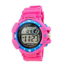 Colorful PVC Band Multifungsi Digital wanita Wrist Watch profesional