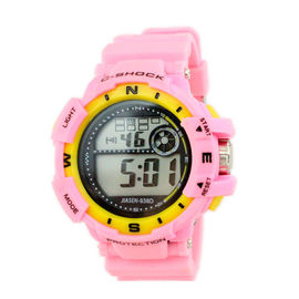 Colorful PVC Band Multifungsi Digital wanita Wrist Watch profesional