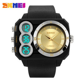 Tiga Zona Waktu Waterproof Digital Watch, EL Backlight Chrono Stopwatch