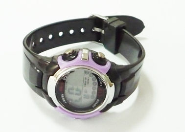 Hitam Digital Silicone Jelly Perhiasan / EL Olahraga Perhiasan / Multifungsi Digital Watch 3ATM