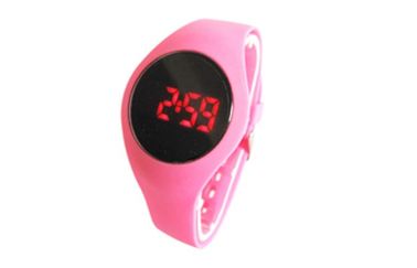 Gadis pink Bagus LED Digital Wrist Watch Chronograph dengan PU Buckle